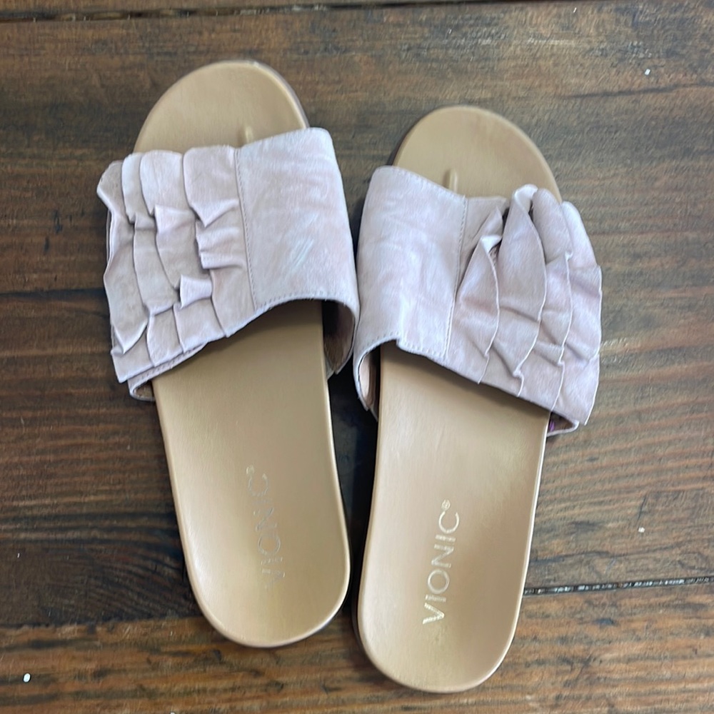 Vionic Womens Pink Slides Size 8